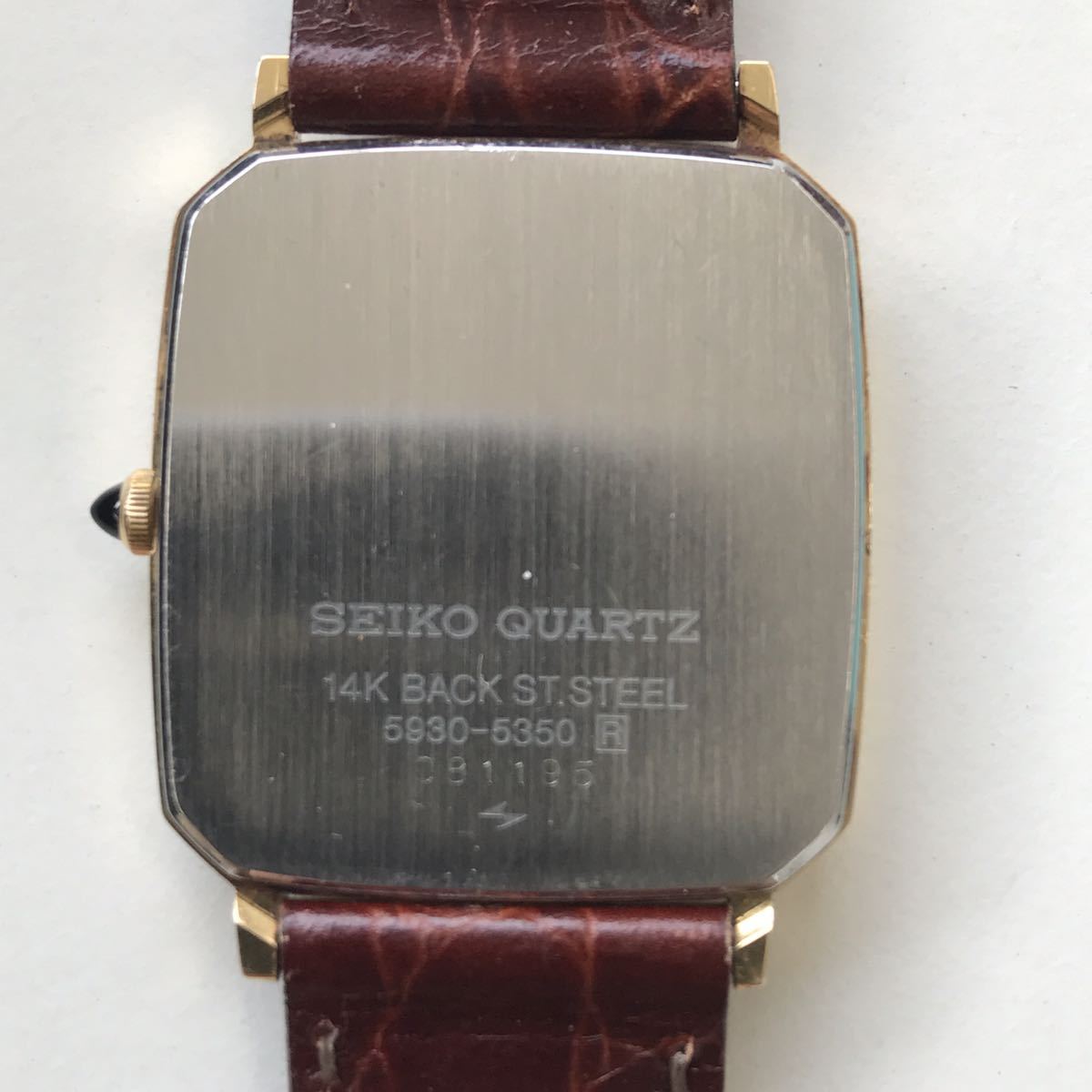 SEIKO 腕時計クォーツ 14K 5930-5350 クレドール バンビ ベルト 