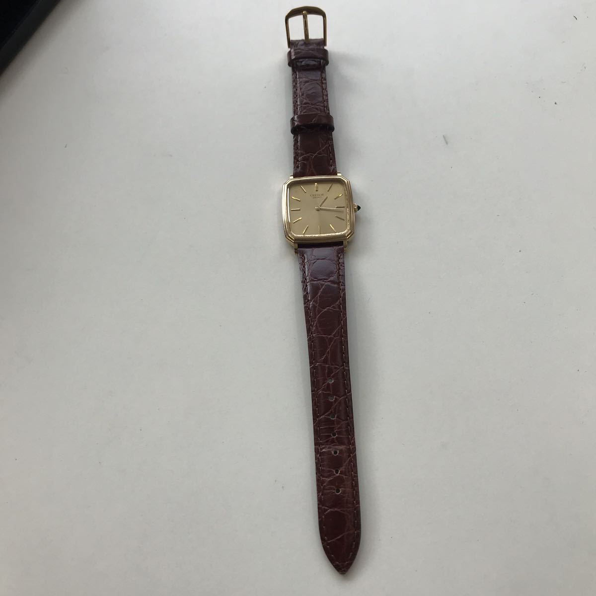 SEIKO 腕時計クォーツ 14K 5930-5350 クレドール バンビ ベルト 