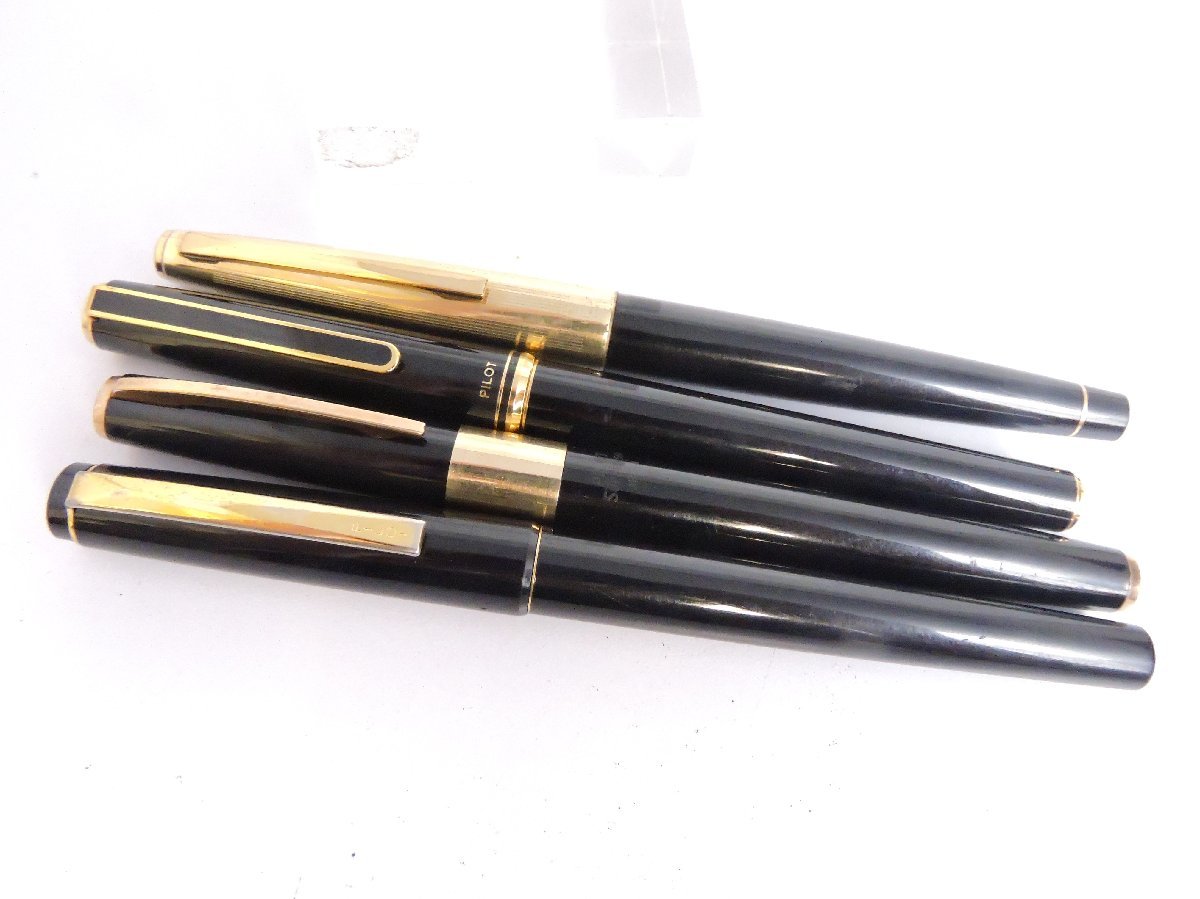 万年筆 4本セット R14K万年筆2本 14k万年筆2本ニブ無し 現状品