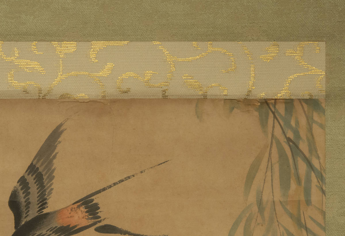 恽寿平 （款） 花鳥図 立軸 共箱 模写 古画 中国 絵画 【公式通販】