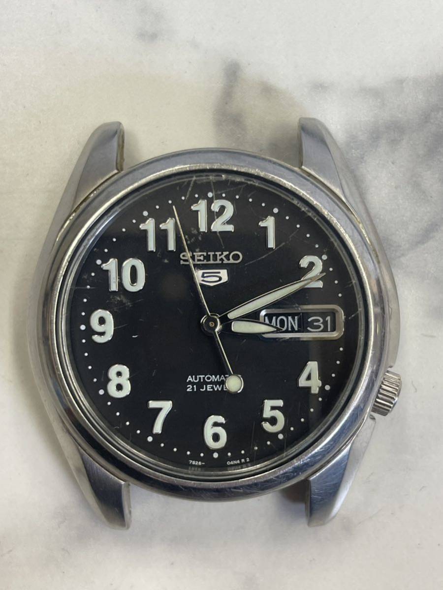 SEIKO 自動巻き セイコー 稼働品 ファイブ 0 腕時計 セイコーファイブ 