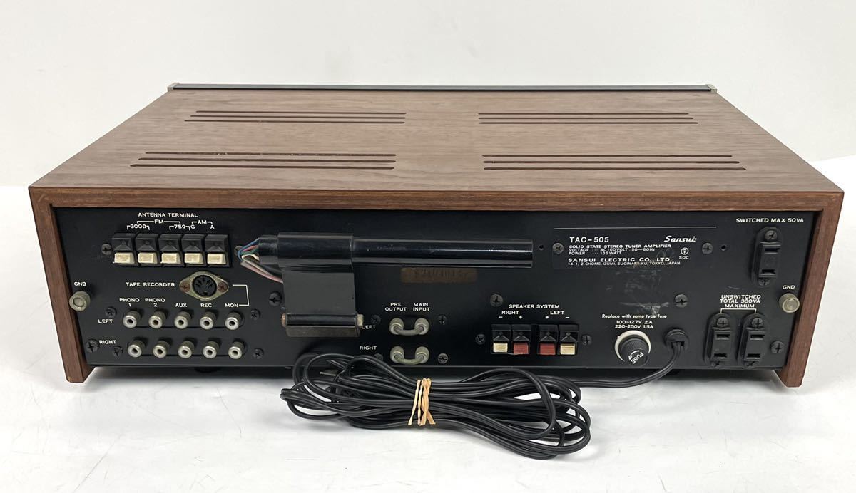 SANSUI サンスイ ステレオチューナーアンプ TAC-505 SANSUI - Yahoo!オークション サンスイ Sansui tac-505」の落札相場