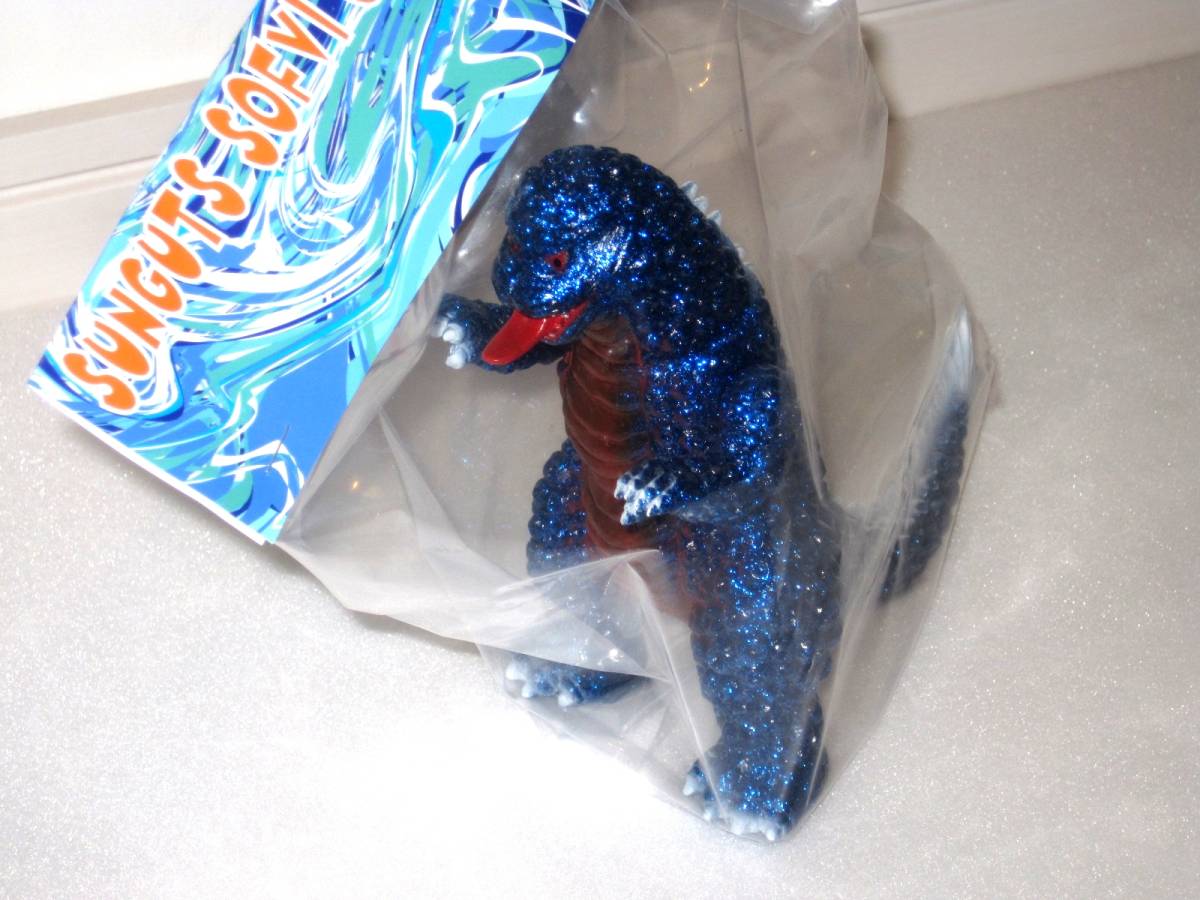 WTC大阪】サンガッツ本舗 豊年魚 ブルー ラメ ソフビ フィギュア 怪獣