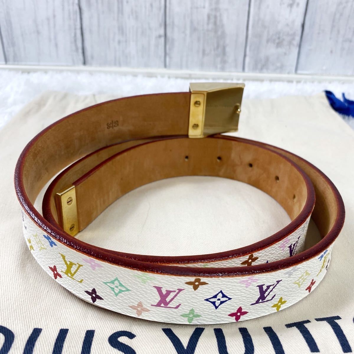 1円【廃盤 奇跡の美品】LOUIS VUITTON ルイヴィトン ベルト サン 
