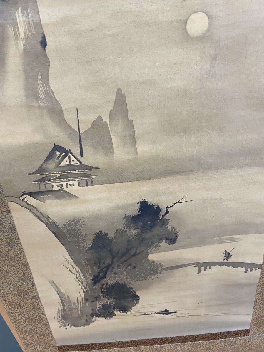 三俳人画　掛け軸　表装縦220㎝　骨董品　古美術 三俳人画 掛け軸 表装縦220㎝ 骨董品 古美術 【公式通販】