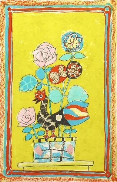 【証明書付き】アイズピリ 「2本のバラ」 リトグラフ 証明書付き】アイズピリ 「2本のバラ」 リトグラフ