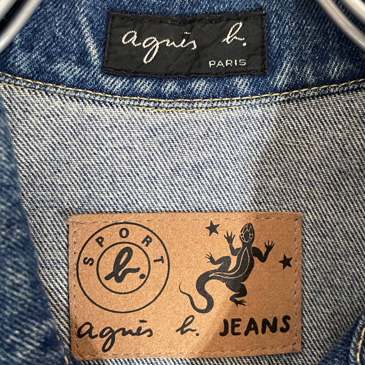 90s フランス製 agnes b jeans デニムジャケット サイズ2 オールド G 
