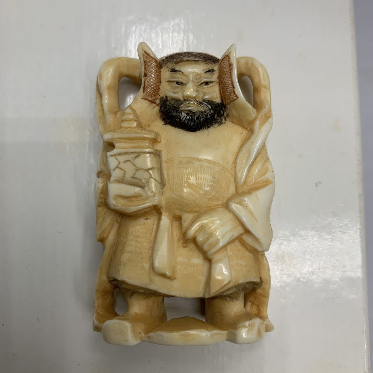 象牙風 七福神像 オブジェ② 象牙風 象牙 七福神 象牙の宝船 印籠