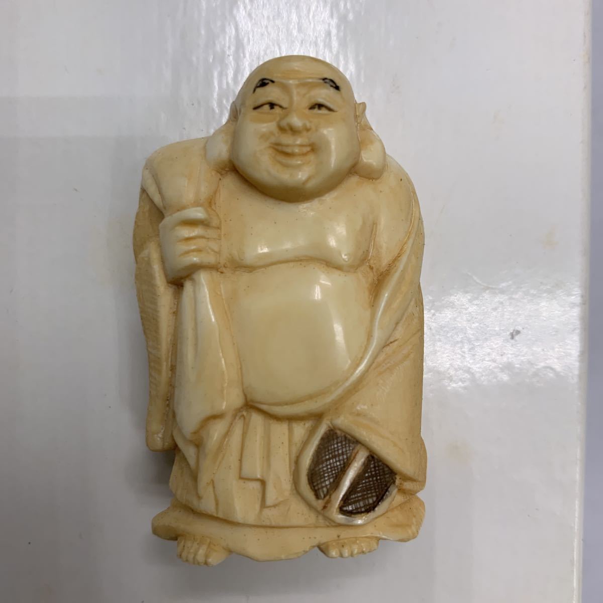 象牙風 七福神像 オブジェ② 象牙風 象牙 七福神 象牙の宝船 印籠