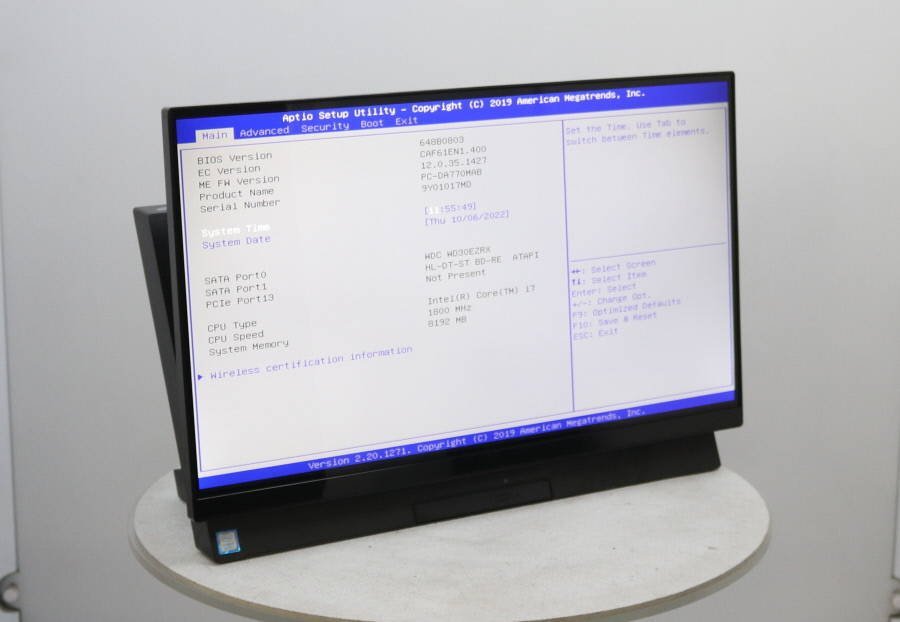 NEC PC-DA770MAB LAVIE DA770/M　Core i7 8565U 1.80GHz 8GB 3000GB■現状品