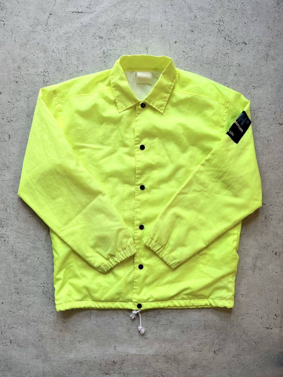 90s〜 HELLY-HANSEN / SEA LIFE NYLON COACH JACKET VINTAGE ヘリーハンセン 蛍光カラー ナイロン コーチジャケット オールド ビンテージ Helly Hansen Vintage Bright Men\u0027s batons