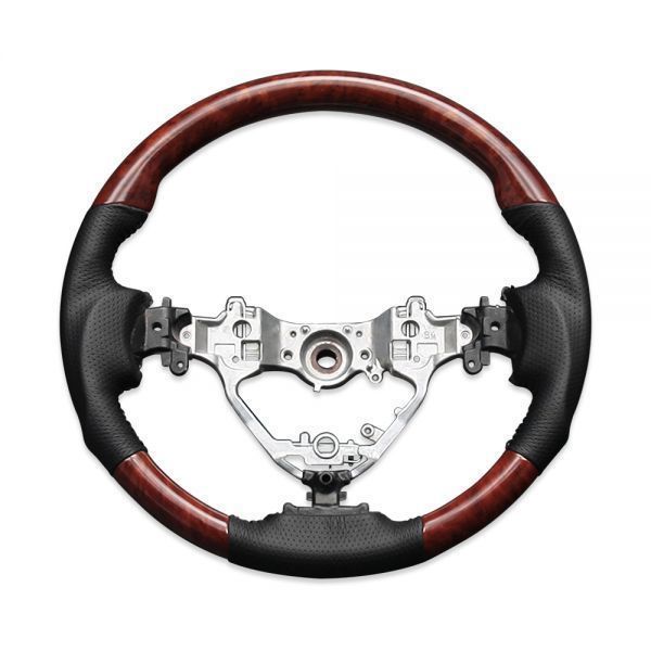 トヨタ 【 HARRIER ハリアー 60系 】 ステアリング ガングリップ 茶木目調 内装 ドレスアップ カスタムパーツ　ST174 新着