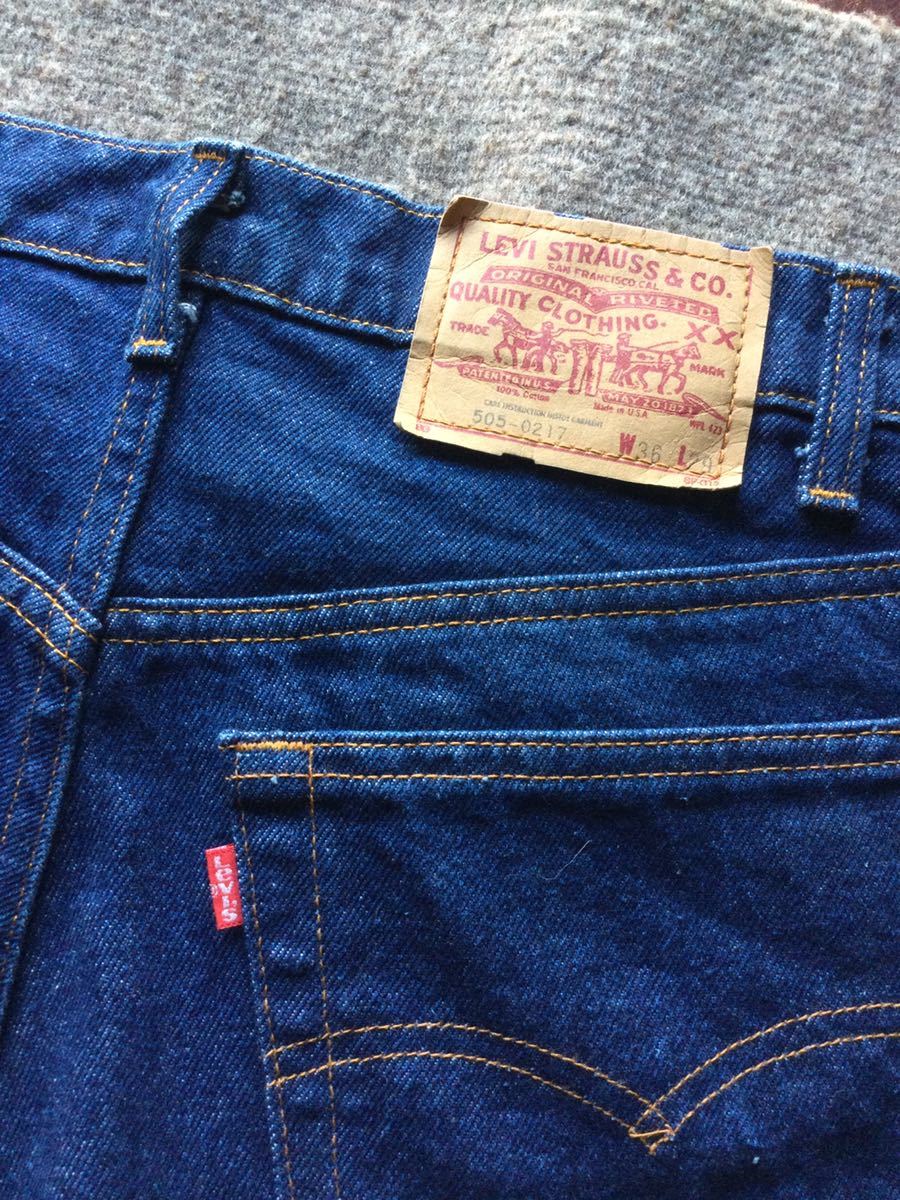 美品 濃紺 リーバイス 505 USA製 ビンテージ 80s Levis リーバイス W36 