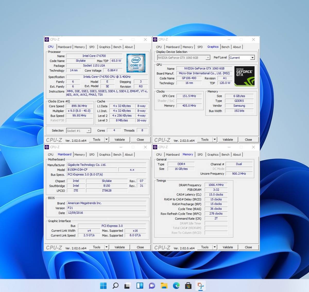 Gaming PC/i7 6700/16G/GTX1060 6G/SSD+HDD/MS-OFFICE/#129 パソコン