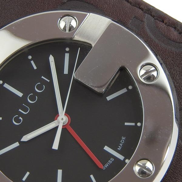 GUCCI グッチ トラベルクロック グッチシマ レザー 希少 置き時計 SS