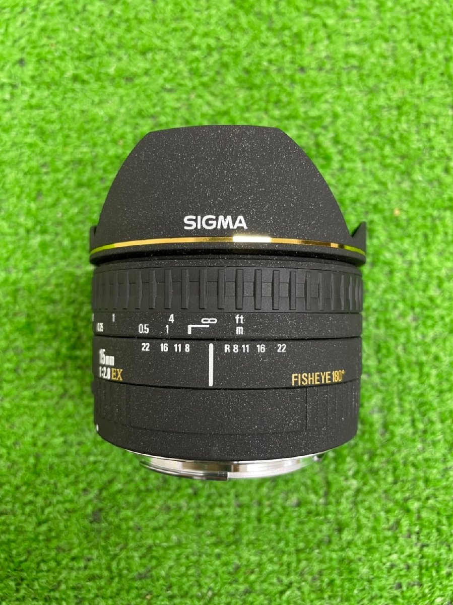 SIGMA 魚眼レンズ　Canon 対応　ジャンク品 ☆1574 ジャンク品 魚眼レンズ SIGMA シグマ 15mm 1:2.8 EX FISHEYE
