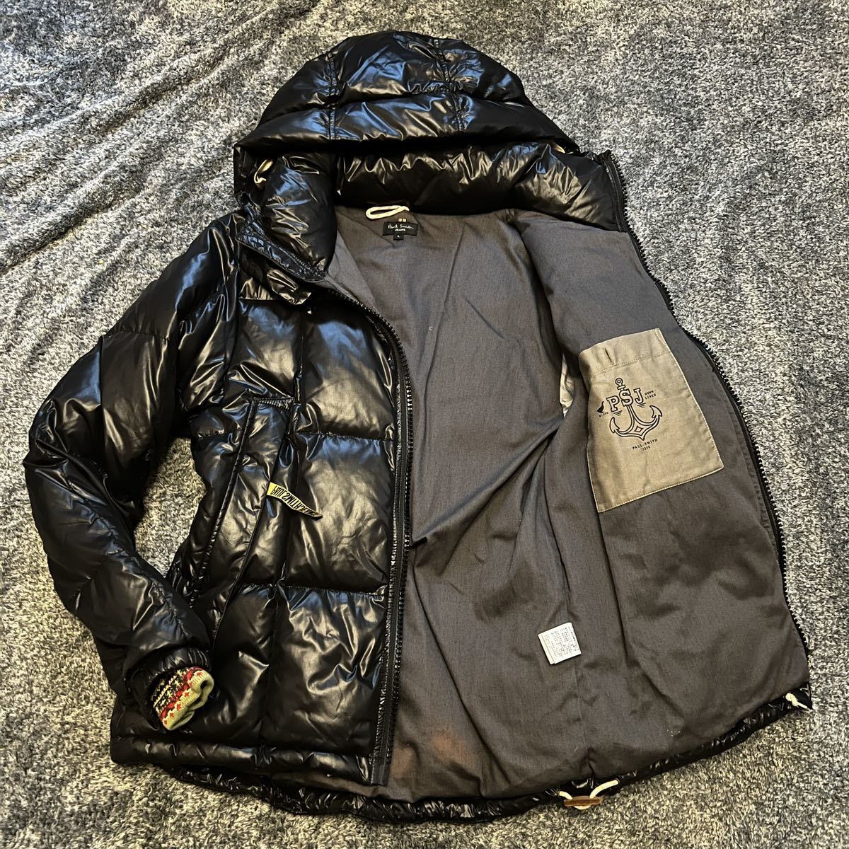 10ポールスミス Paul Smith ダウンジャケット ブラック黒 Lサイズ 