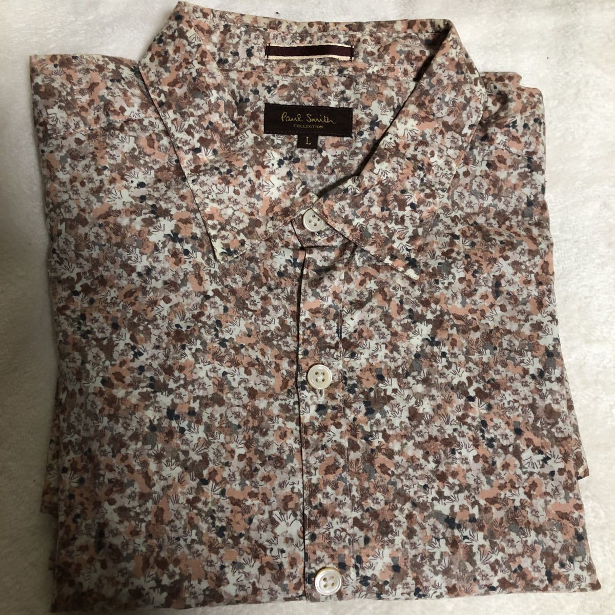 ポールスミスコレクション 高品質メンズ長袖シャツ Lサイズ 花柄 