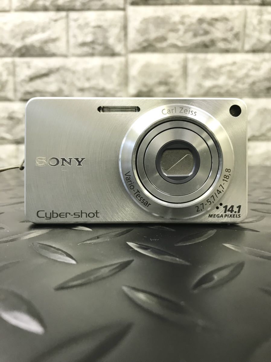 D267☆1円スタート☆SONY DSC-W350 シルバーサイバーショット Cyber