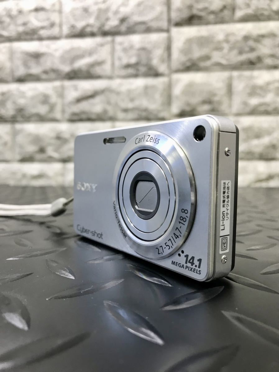 D267☆1円スタート☆SONY DSC-W350 シルバーサイバーショット Cyber