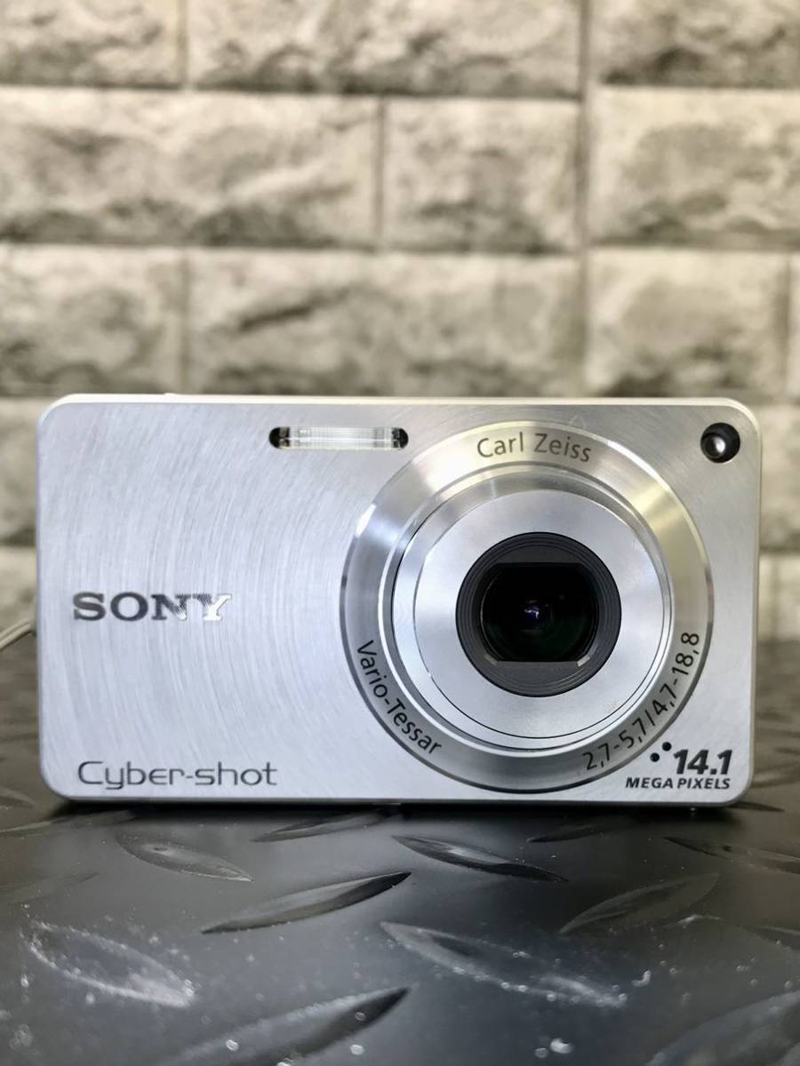 D267☆1円スタート☆SONY DSC-W350 シルバーサイバーショット Cyber