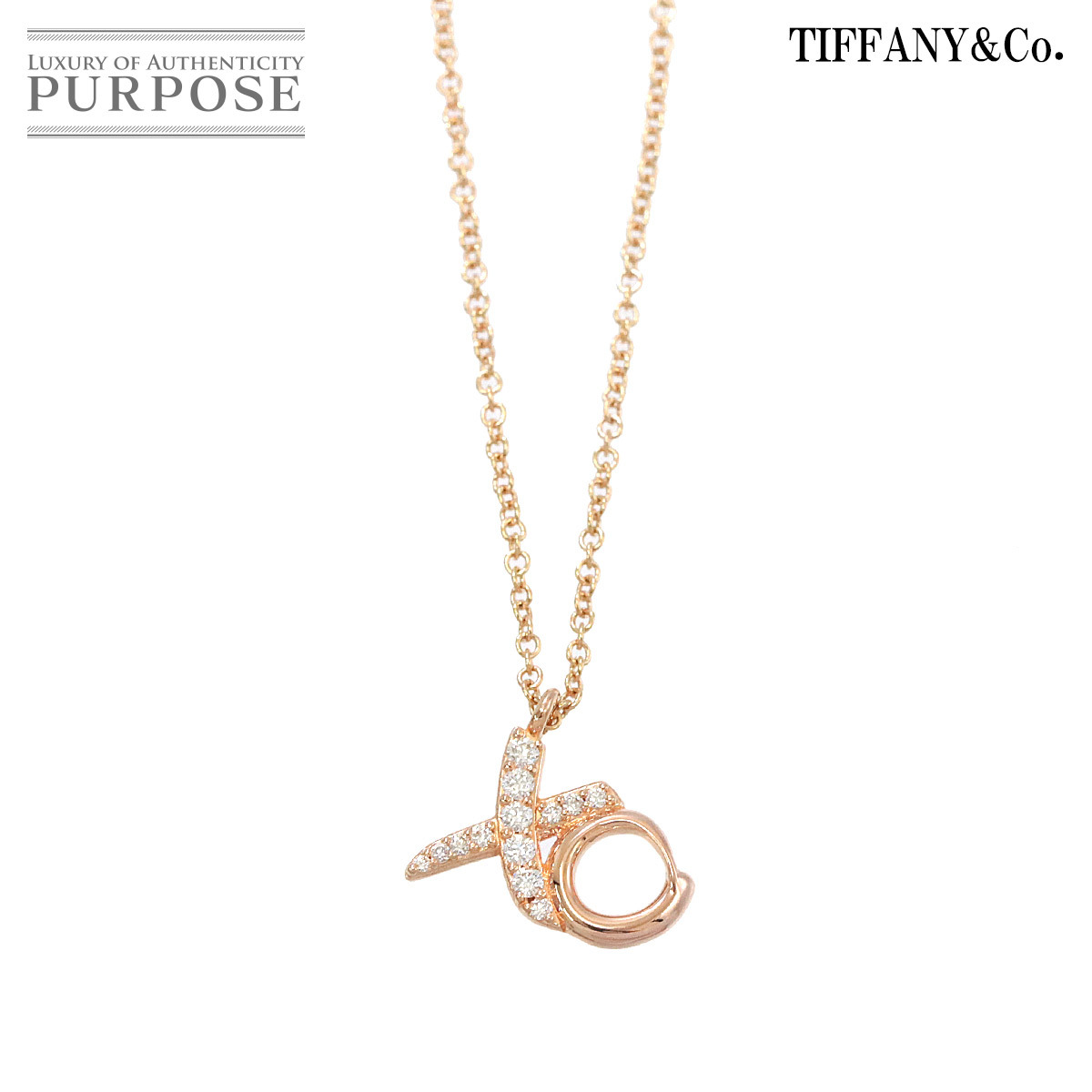  ティファニー TIFFANY&Co. ラブ&キス ネックレス 41cm ダイヤ K18 PG ピンクゴールド 750 Open Heart Necklace 90165692(ピンクゴールド)｜売買されたオークション情報、yahooの商品情報をアーカイブ公 ネックレス