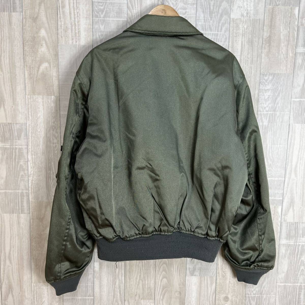 ALPHA INDUSTRIES USA製 アルファ 襟付き フライトジャケット サイズL