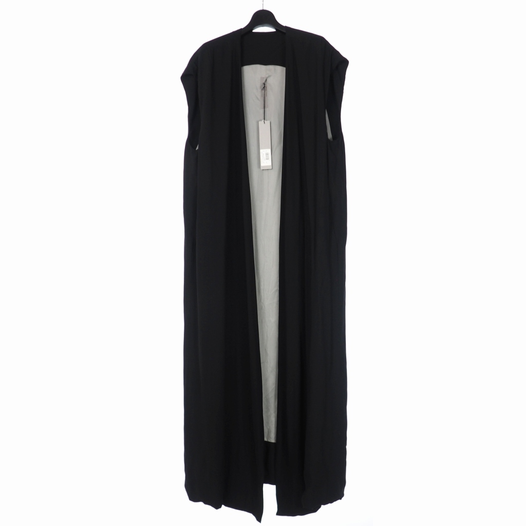 リックオウエンス Rick Owens 19ss BABEL double breast sl mantle ノースリーブ コート ブラック 黒 RO19S6952ーY