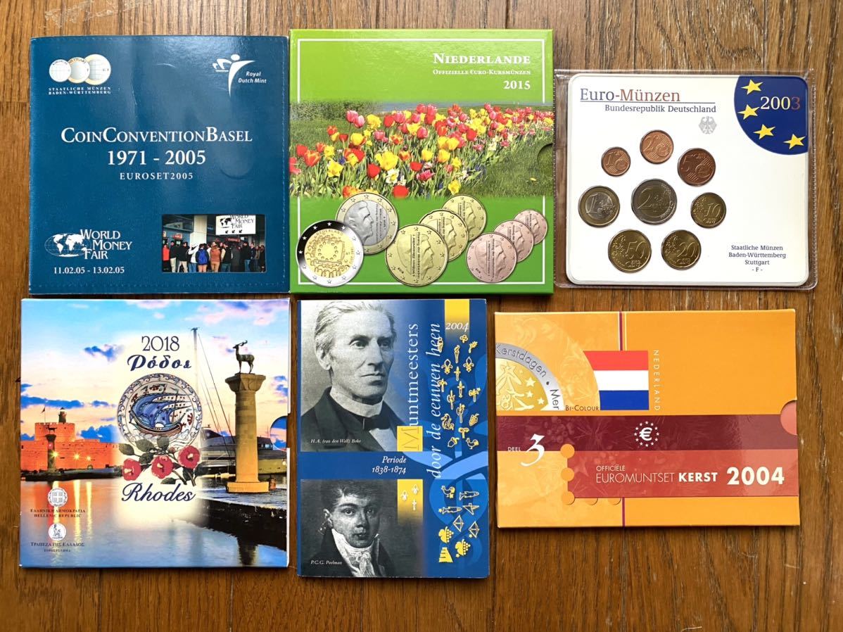 ユーロコイン貨幣セット 6種組 オランダほか Euro coin オランダ 2007 ユーロ9種