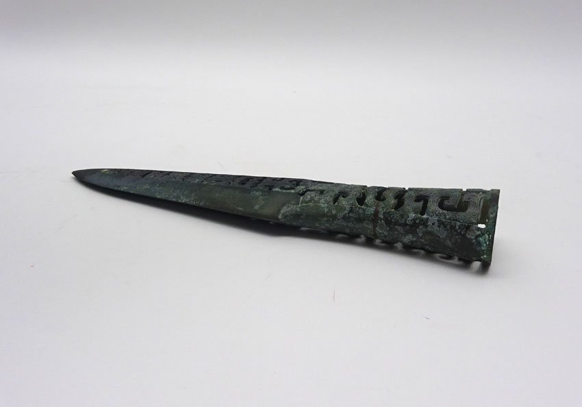 青銅器 唐物 時代物 中国古玩 青銅剣 古銅 緑屋h□ i9⁄3-
