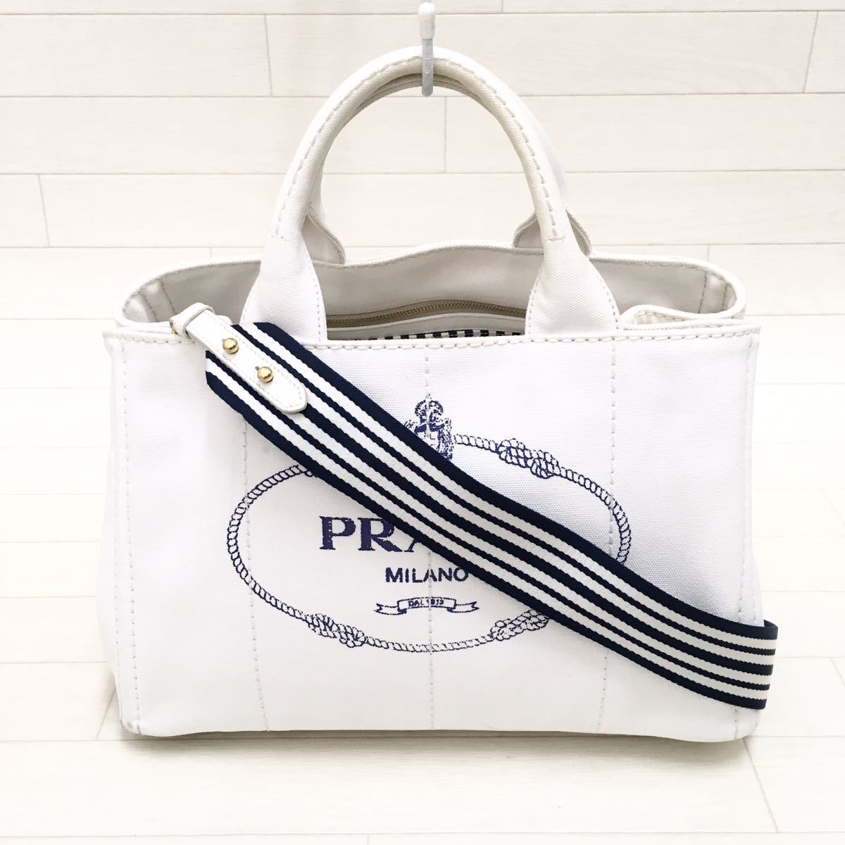 ☆良品・白タグ付☆プラダ PRADA カナパ M 2wayトートバッグ(トート 