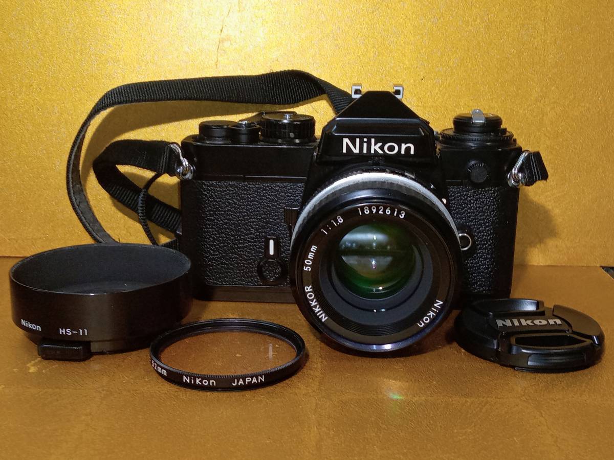 ニコン】 一眼レフカメラ Nikon FE ブラックボディ レンズ NIKKOR F1.8