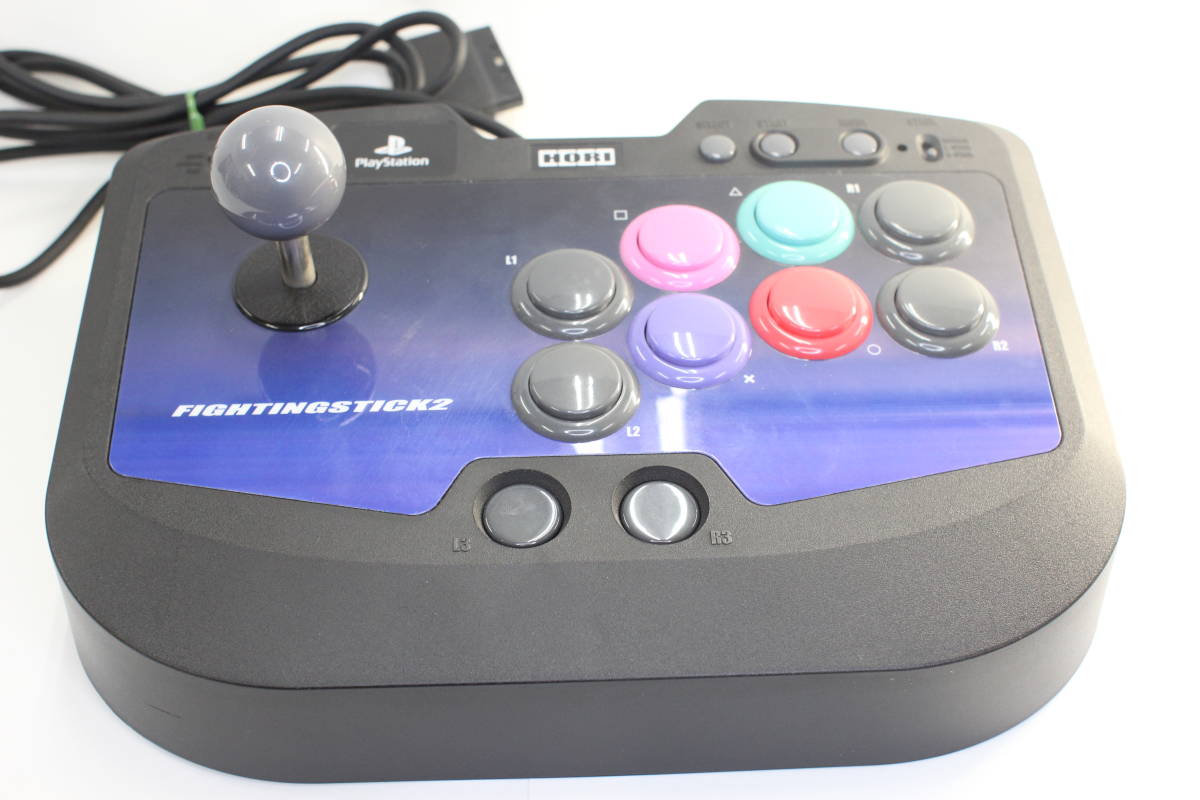 HORI ファイティングスティック2 HP2-135（PlayStation1，2，PS one）中古品1セット