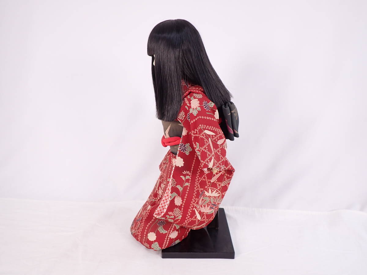 撫松庵 市松人形 日本人形 ドール 約43cm 土台付き(市松人形)｜売買