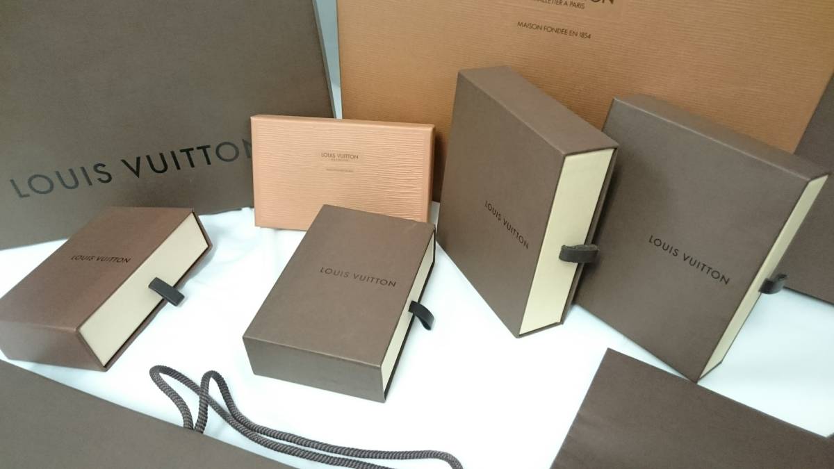 美品】LOUIS VUITTON ルイヴィトン 空箱 保存袋 ショッパー 革紐 