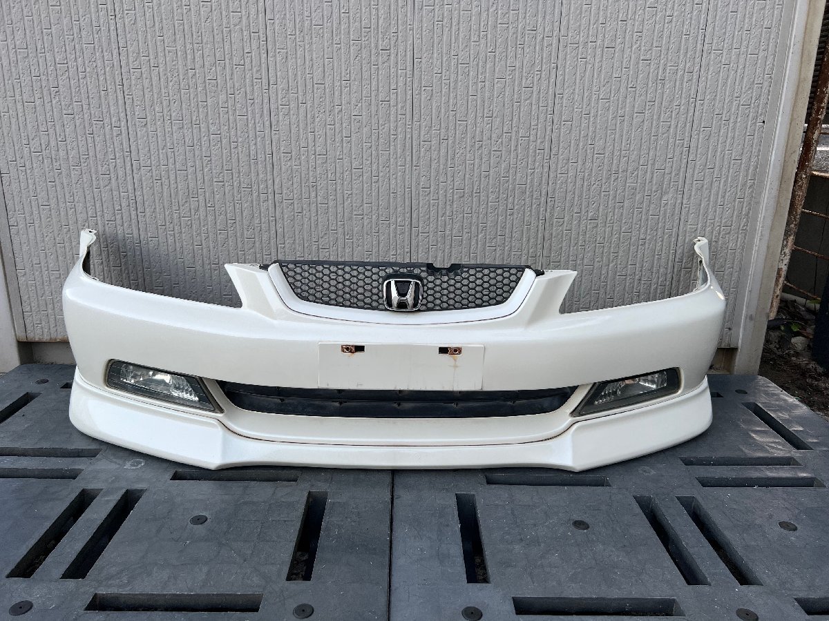 【8556】良品◎CH9/CL2◆アコードワゴン SiR-T4 Sportier 純正 フロントバンパー フォグランプ左右付 NH624P