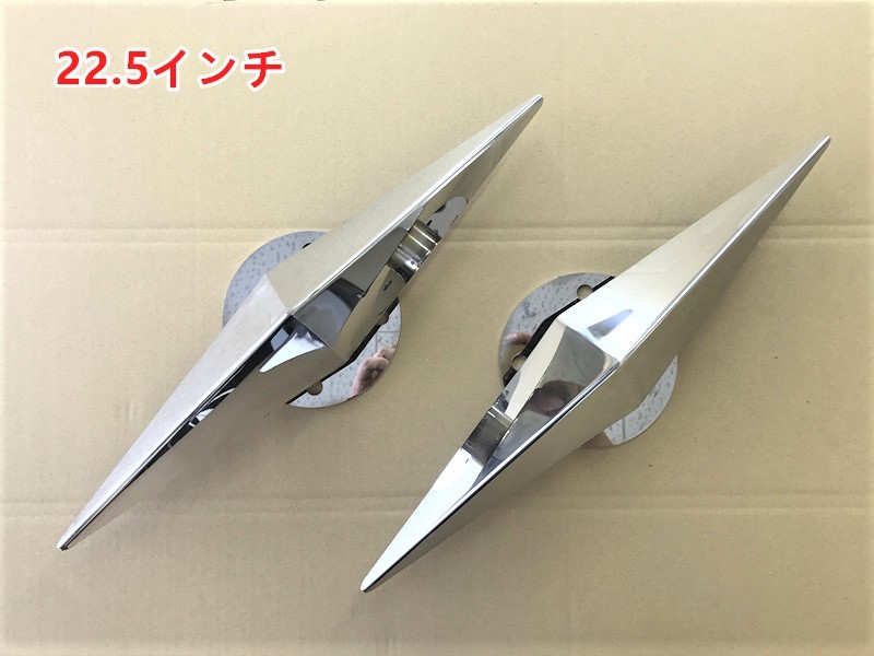 再入荷！ 鏡面ステンレス 22.5インチ 一文字型 ホイールスピンナー 4穴 