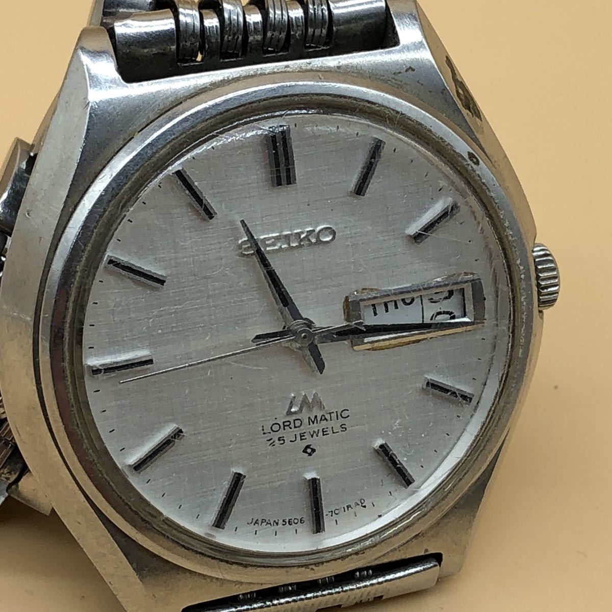 M262】SEIKO LM ロードマチック 5606-7000 SSケース 純正バンド付き 