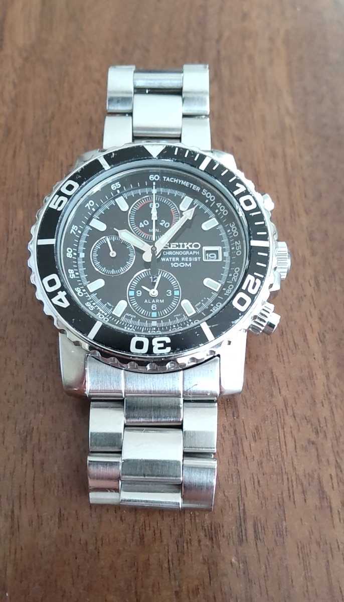 稼働品☆逆輸入 海外モデル☆SEIKO☆7T62-0CV0☆SNA225☆クロノグラフ 