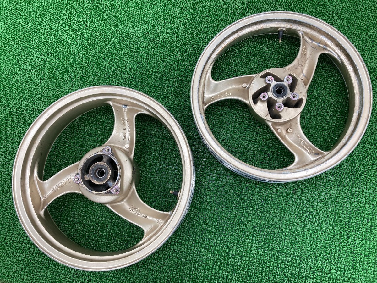 バリオスII ホイール 前後 金 F-1289⁄R-1290 カワサキ 純正 中古