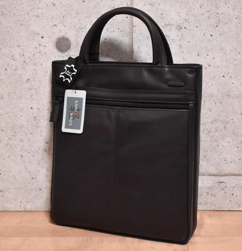 【即決】新品 カルワザ KARUWAZA レザービジネスバッグ 定価3.3万 A4サイズ 018566 牛革 IKETEI イケテイ 縦型 ブリーフケース