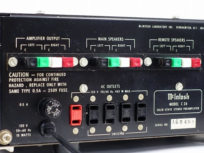 □□McIntosh C26 プリアンプ マッキントッシュ 元箱付□□013810005m