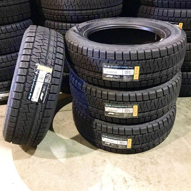 AJ007.11)新品タイヤ「4本」 PIRELLI ICE ASIMMETRICO Plus 195/65R15