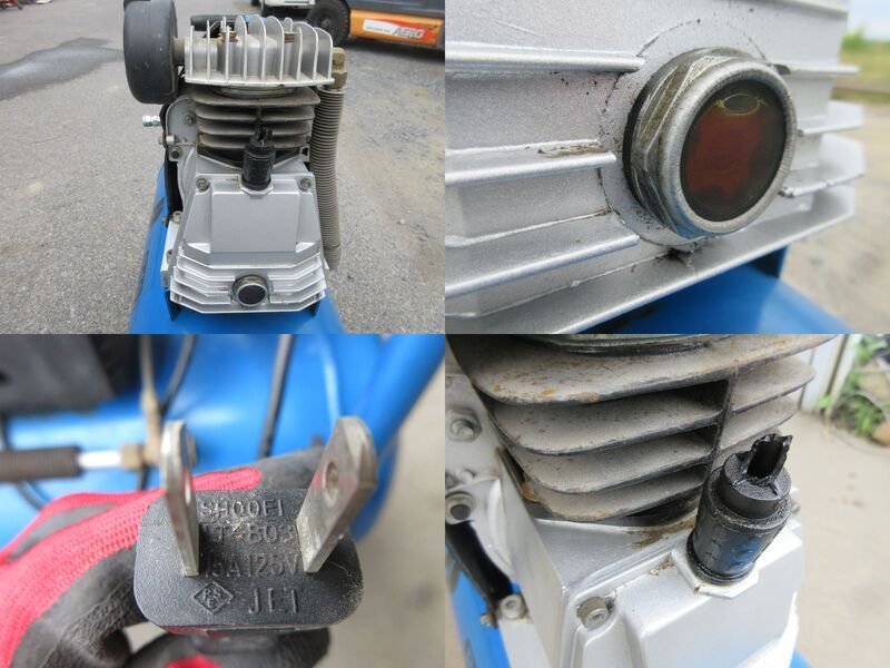 【直接引取り】P-50 WPOWER エアコンプレッサー コンプレッサー 通電確認OK 中古 滋賀県 WPOWER P-50 長野発WP 100Ｖ 減圧弁付き R阿1019