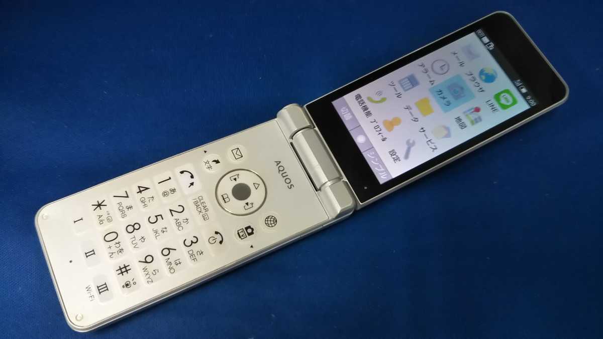 Softbank SIMフリー AQUOSケータイ2 601SH ＃SG2516 SHARP 4Gガラホ 折畳 SIMロック解除済 簡易動作確認＆簡易清掃＆初期化OK 送料無料 W 
