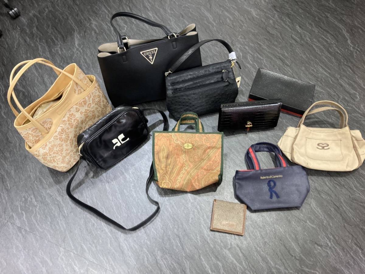 (日)★バック★GUESS　ETRO エトロ　クレージュ Roberta di Camerino　Yukiko Kimijima　レディース バッグ　財布 おまとめ9点セット　お得