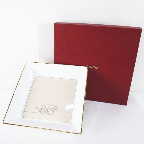 売り出し最激安 カルティエ Cartier パンサー スクエアプレート 17cm