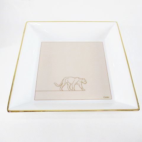 売り出し最激安 カルティエ Cartier パンサー スクエアプレート 17cm
