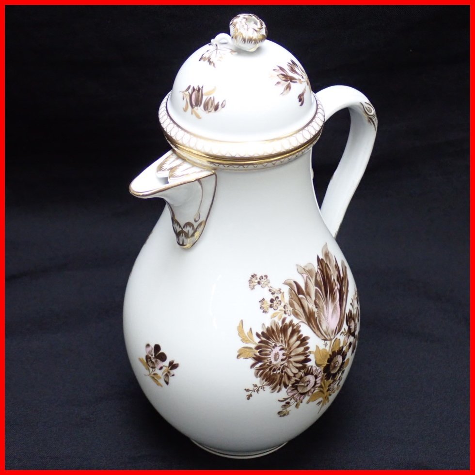  MEISSEN/マイセン 1970年代 コーヒーポット/陶磁器/花柄/金彩/蓋付き/洋食器/ヴィンテージ&1608700050(マイセン)｜売買されたオークション情報、yahooの商品情報をアーカイブ公開 - オークファン マイセン
