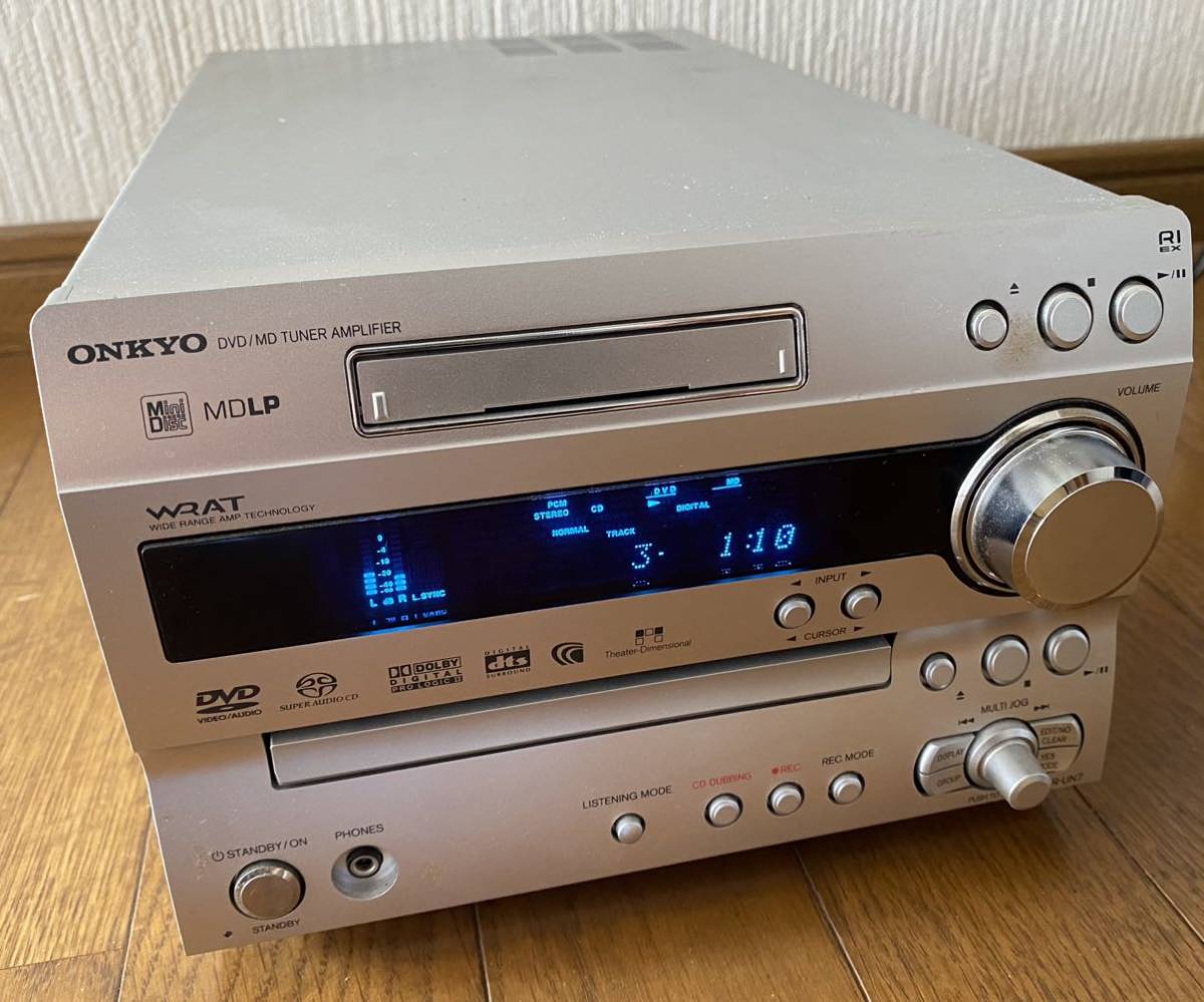 稼働品】ONKYO FR-UN7 ＆D-N7 SACD/DVD/MD/チューナ/アンプ/スピーカ 